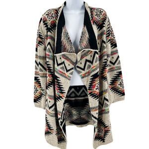 Dreamers Aztec Southwestern Long Sleeve Cardigan Sweater